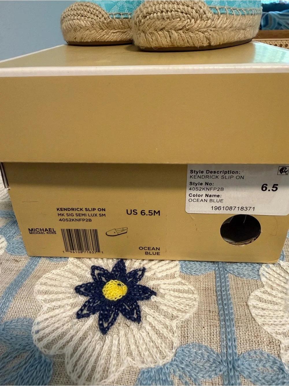 Michael Kors  & blue Espadrille Flats with Jute Sole